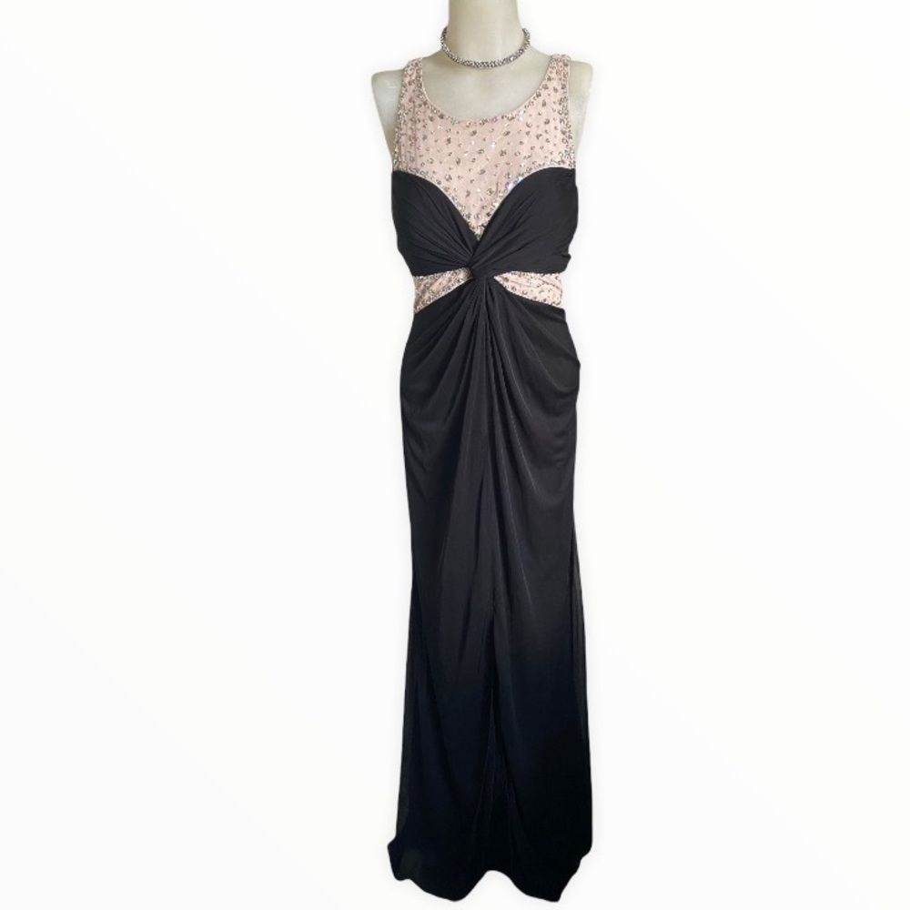 City Studio Black Gown with beading and rhinestones size 13 prom